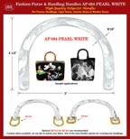 Box Purse Handles, Cigar Box Handles: AP-084 Pearl White Color Plastic Handle