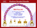 Designer Handbag Handle HH-p4xx-202 For Beaded Evening Handbag