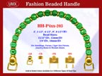 Designer Fabric Handbag Handles HH-p4xx-203 For Beaded Fabric Handbags