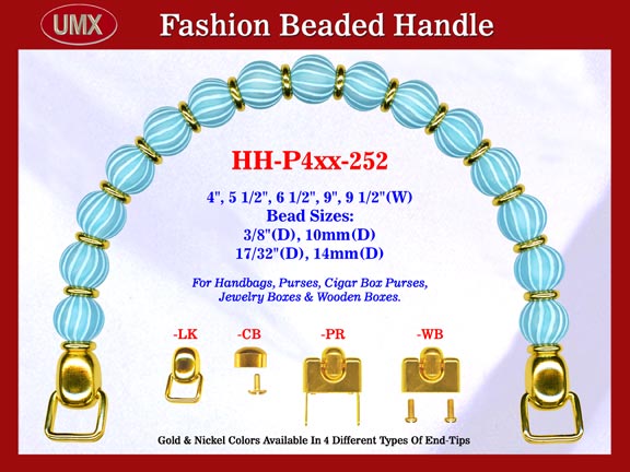 Beaded Handbag Handle: HH-P4xx-252 Purse Hardware For Designer Purses