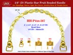 HH-P4xx-367: Cigar Box Handbag Purse Handle: Box Handbag Star Fruit Beads Purse Handle: Cigar Box Handbag Handles