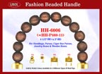 Beaded wood handbag handle hh6006