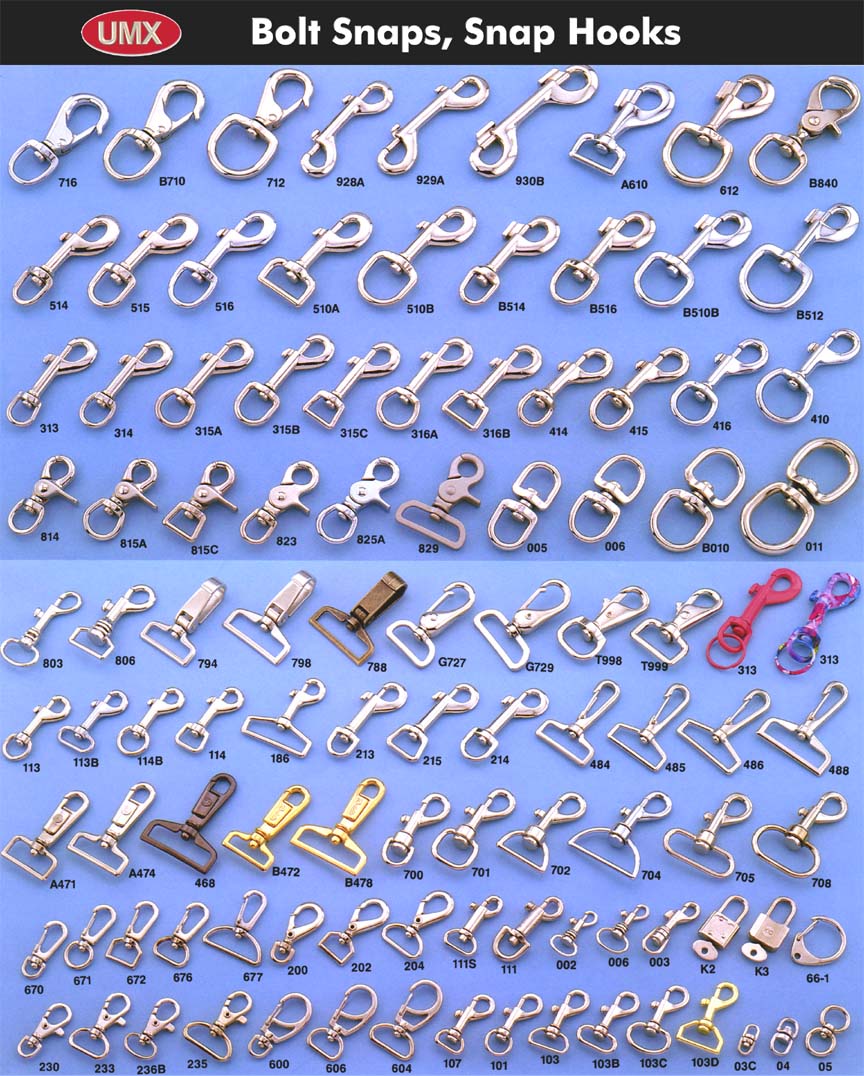 Bolt Snaps, D-Rings, O-Rings, Tri-Rings, Spring Snaps