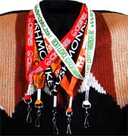 one 1 inch big logo lanyards