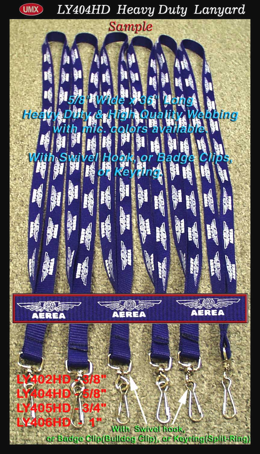 UMX LY-404HD Custom Logo Lanyard - AEREA 