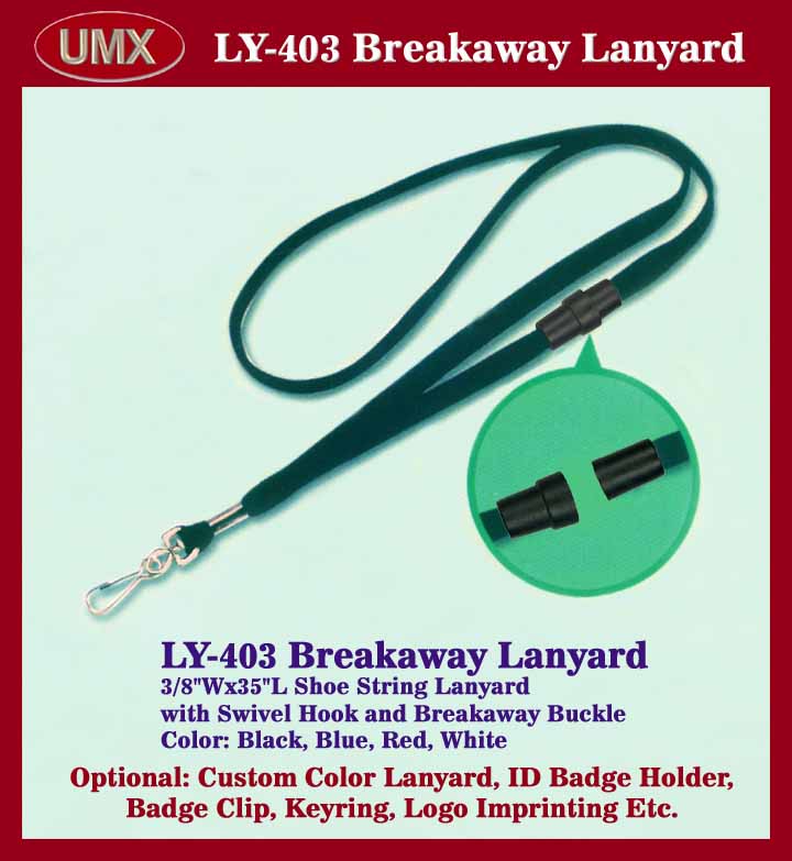 SLY-403 Cheap Breakaway Lanyard, Safety Lanyard for School, Corporation, Trade Show
Badge