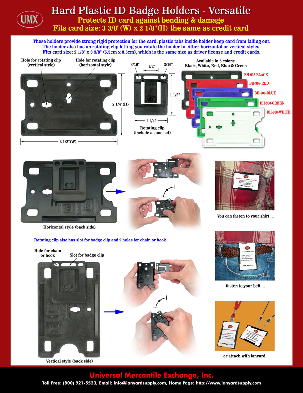 These cool rigid ID card holders come with 
    multiple function and multiple usage.