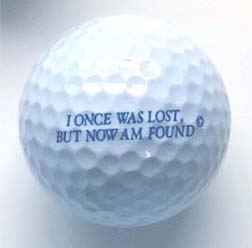 Jesus Mission logo golf balls back side