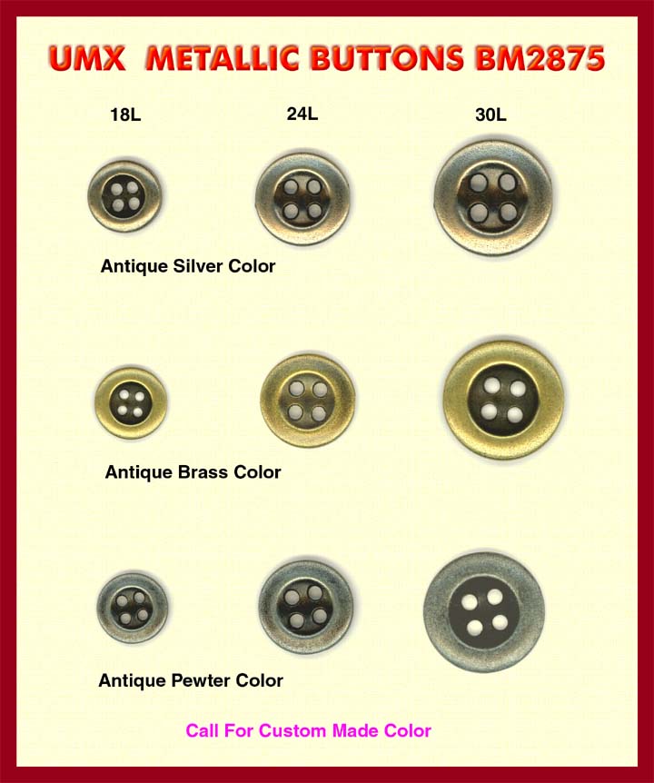 metallic buttons bm2875