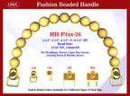 HH-P4xx-26 Stylish Wood Jewelry Box Wooden Bead Handle