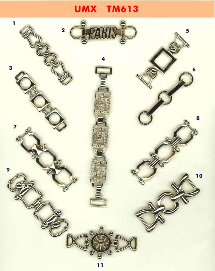 large picture of fashion buckles, fashion chains, trims series tm613